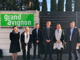 L'équipe du projet présente sur place avec les représentant de l'ADEME